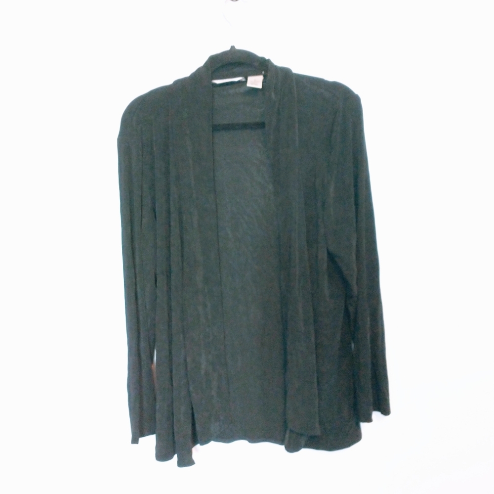 Lauren Ashley black cardigan with stretch size small